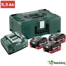METABO BASIC SET 3 X LIHD 5.5 AH + ASC 145 + METALOC - ПРОФЕСИОНАЛЕН СТАРТОВ ПАКЕТ ОТ 3 БАТЕРИИ + ЗАРЯДНО + КУФАР